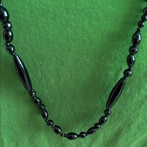 30" Black Beaded Necklace
